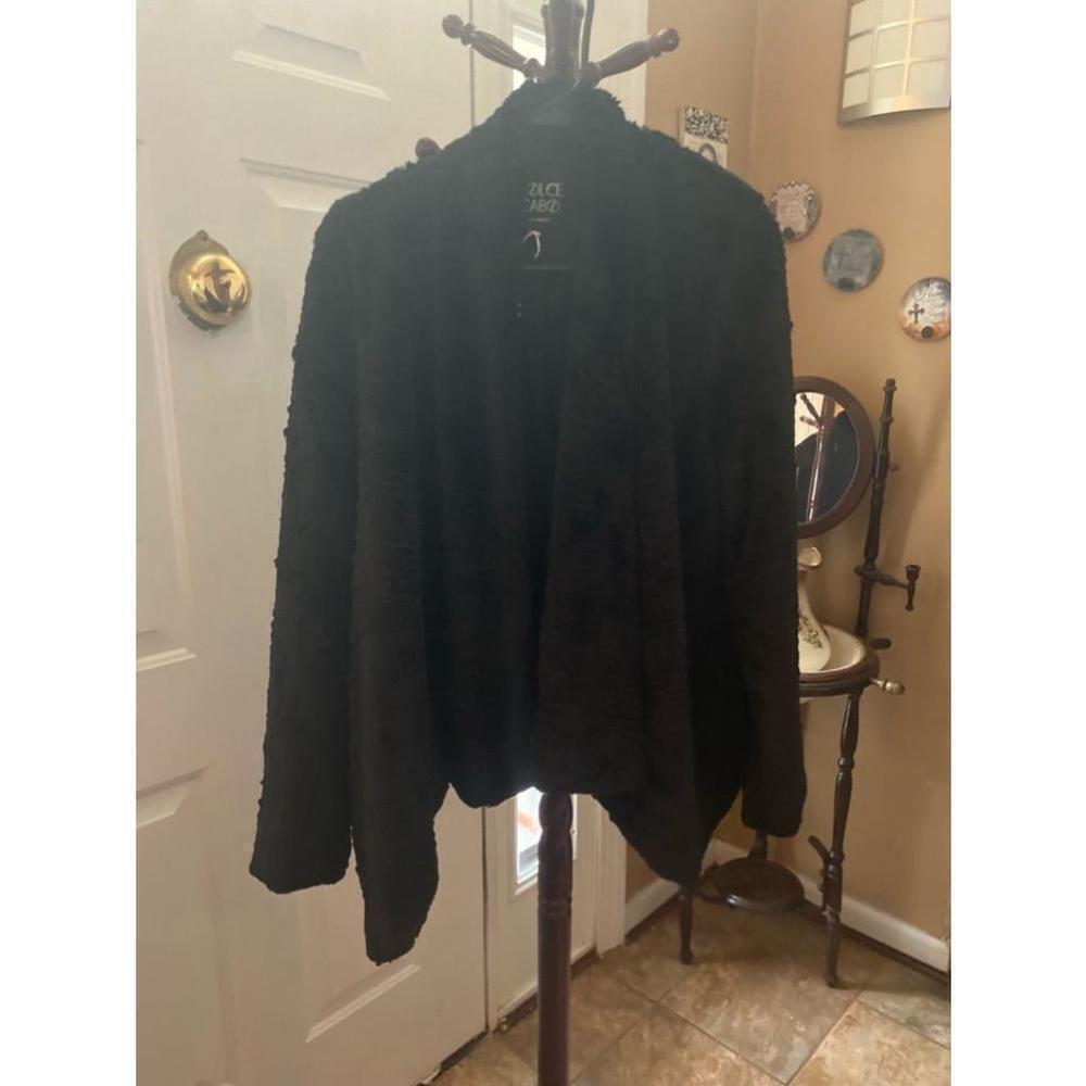 Women's Dolce Cabo Black Faux Fur Jacket Size L